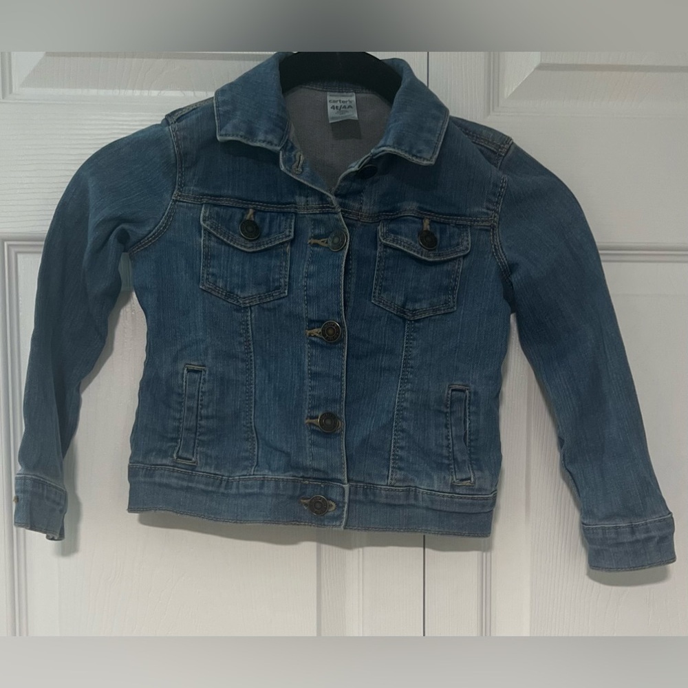 Girl's Carter's Denim Button Down Jacket